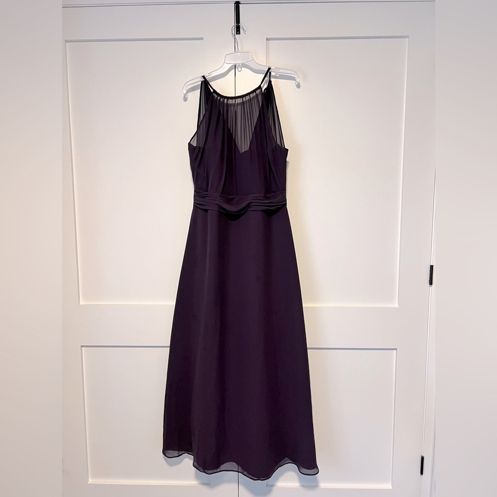 Bill Levkoff A-Line Keyhole Ruched Chiffon Bridesmaid Dress